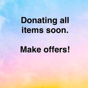 Donating closet this week. Make your offers!